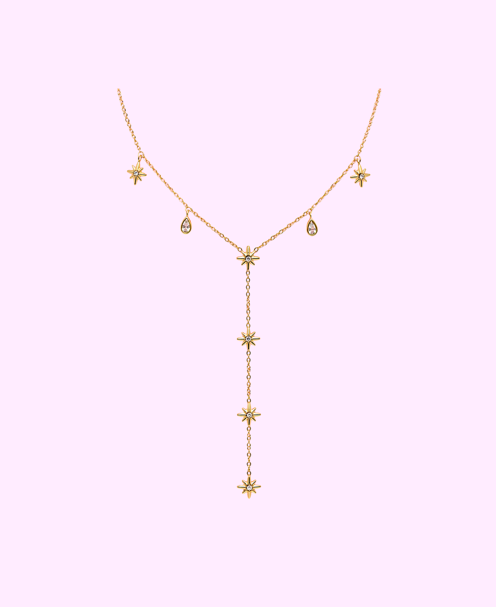 Collier ESTRELA acier inoxydable doré