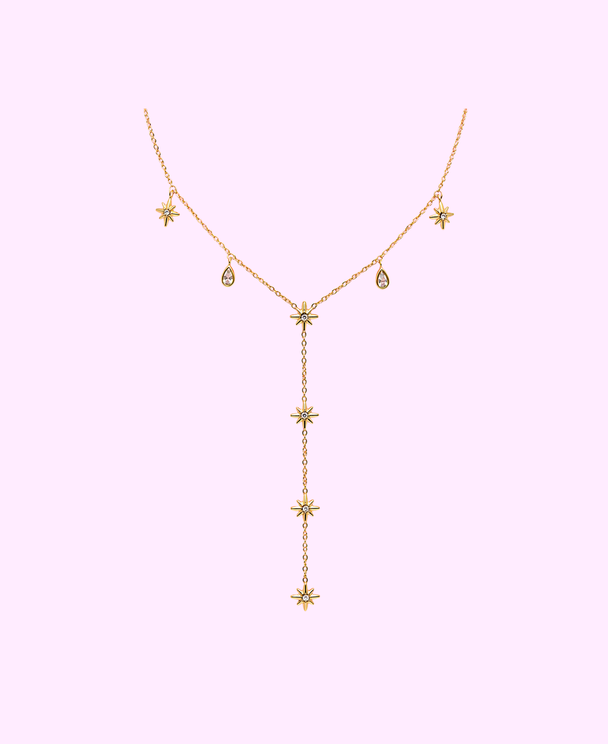 Collier ESTRELA acier inoxydable doré