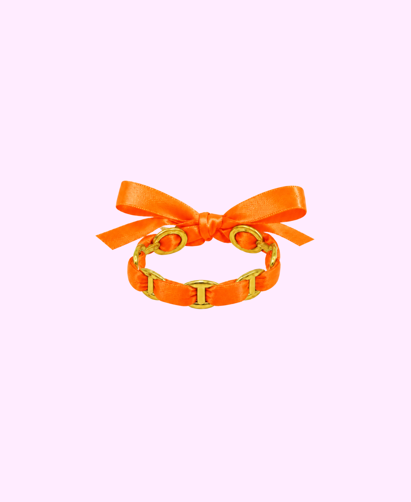 Jonc Elsa orange fluo acier inoxydable
