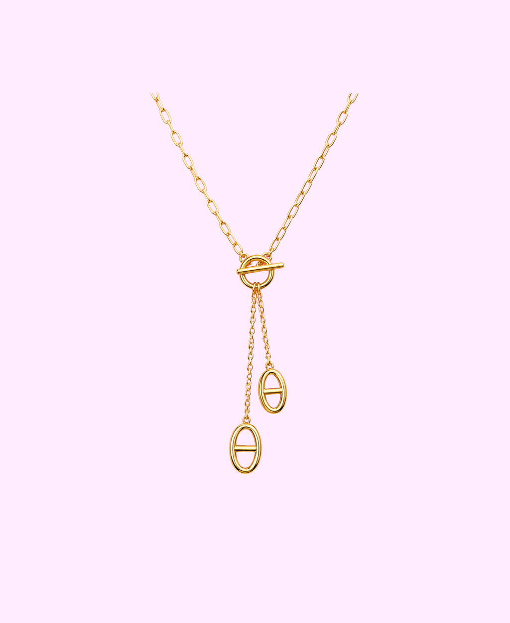 Collier Y Toogly acier inoxydable argenté/ doré