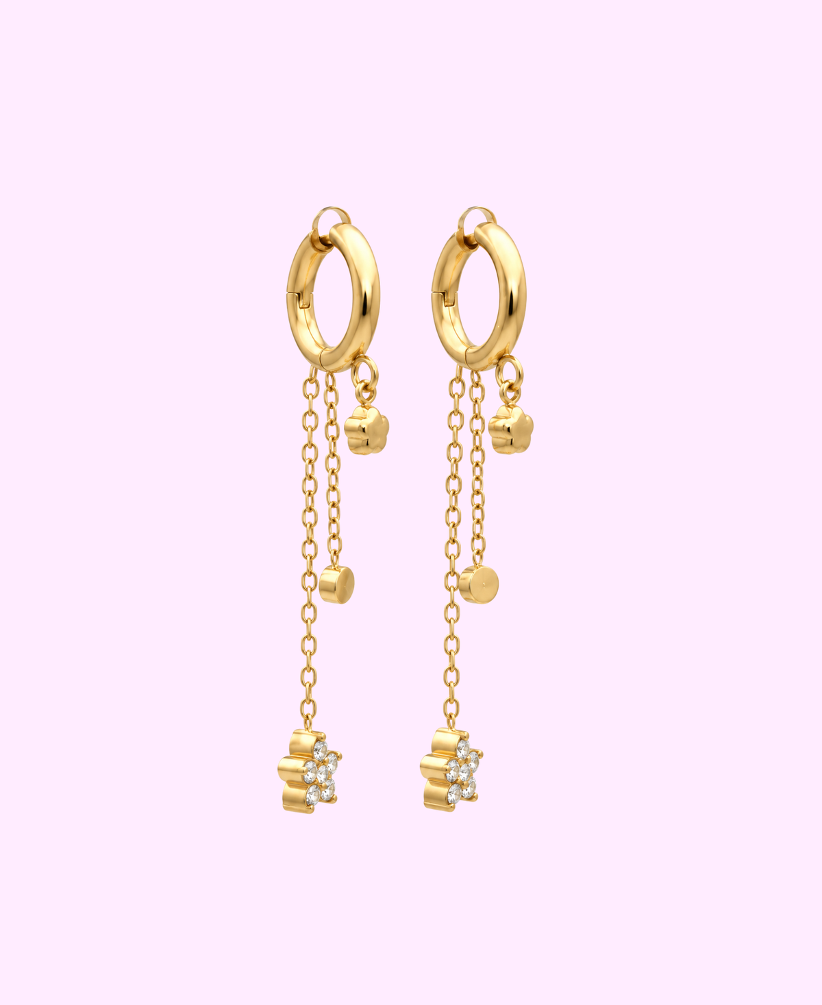 Boucles d’oreilles CÉLESTE acier inoxydable argenté/ doré