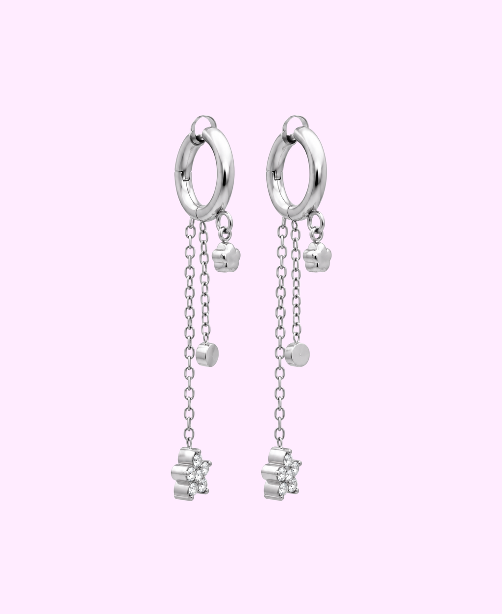 Boucles d’oreilles CÉLESTE acier inoxydable argenté/ doré