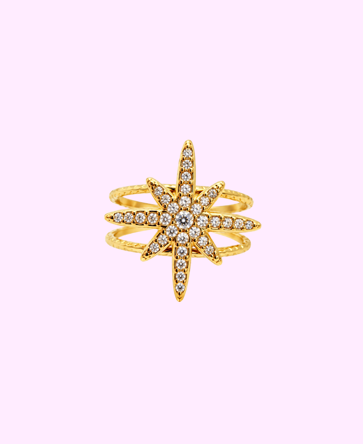 Bague BIG NENA acier inoxydable argenté/ doré