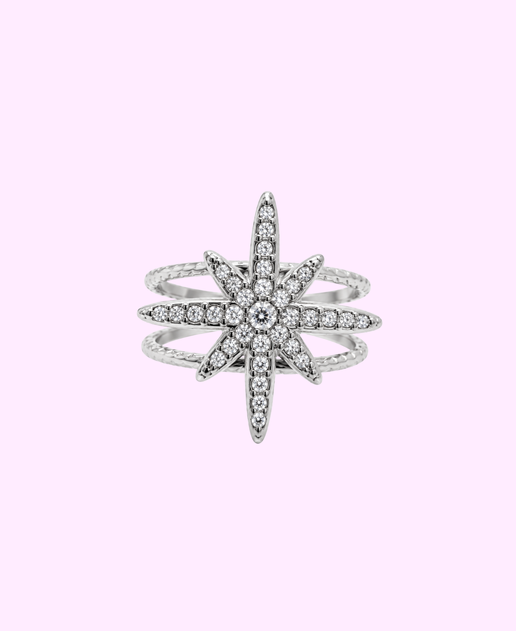 Bague BIG NENA acier inoxydable argenté/ doré