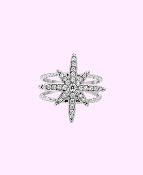 Bague BIG NENA acier inoxydable argenté/ doré
