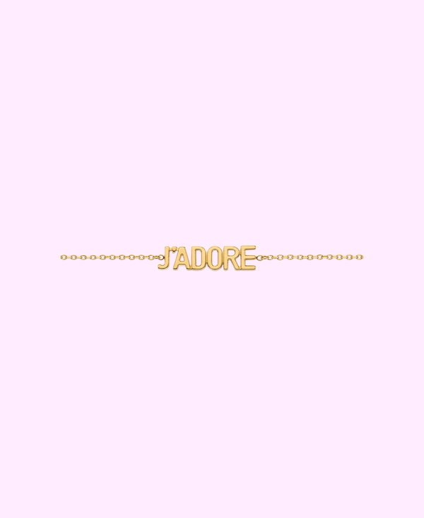 Bracelet J’adore acier inoxydable argenté/ doré