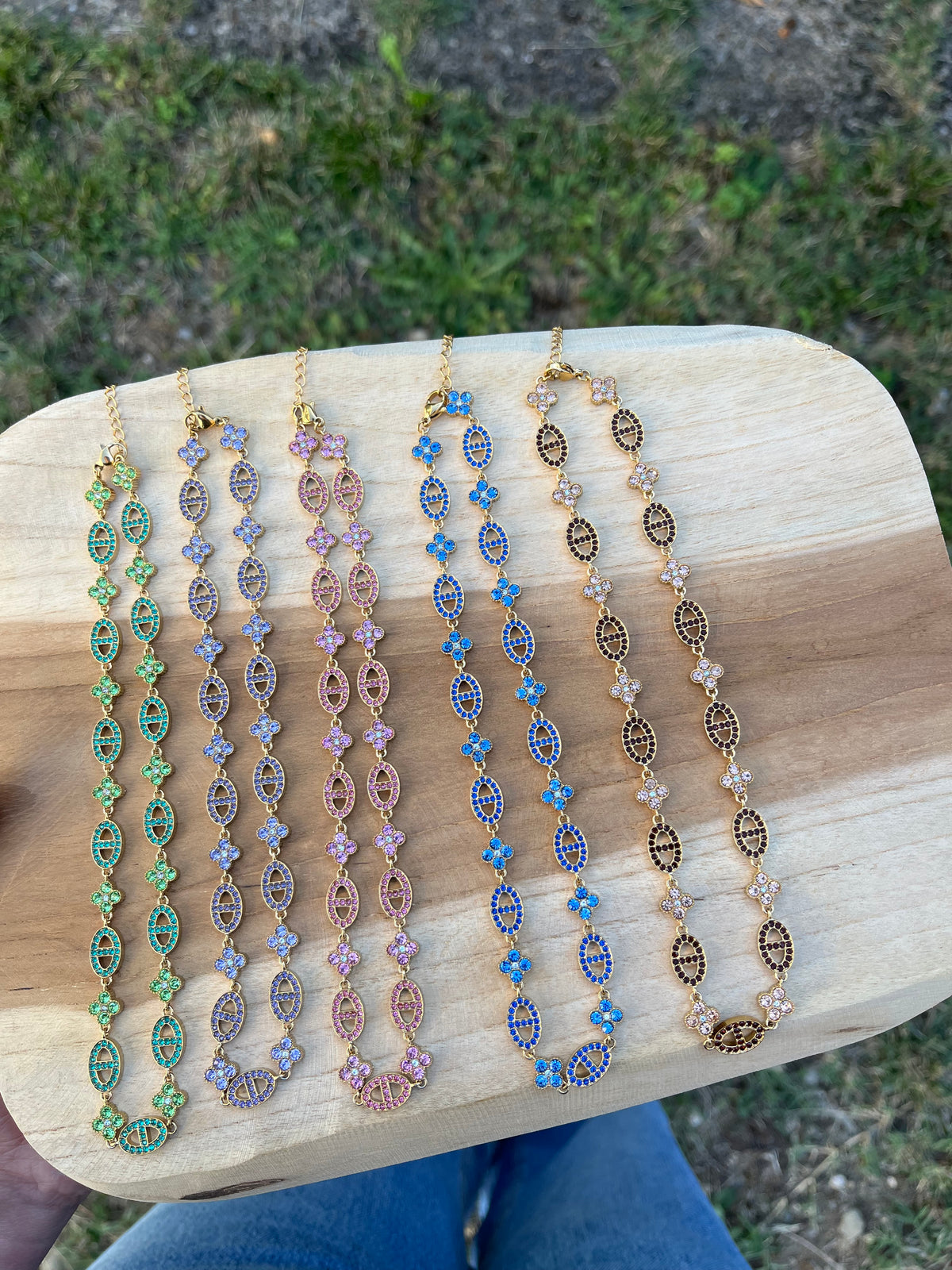 Collier maille marine coloré doré acier inoxydable ( différentes couleurs )