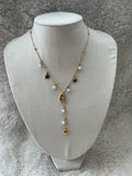 Collier Y ALICIA acier inoxydable doré