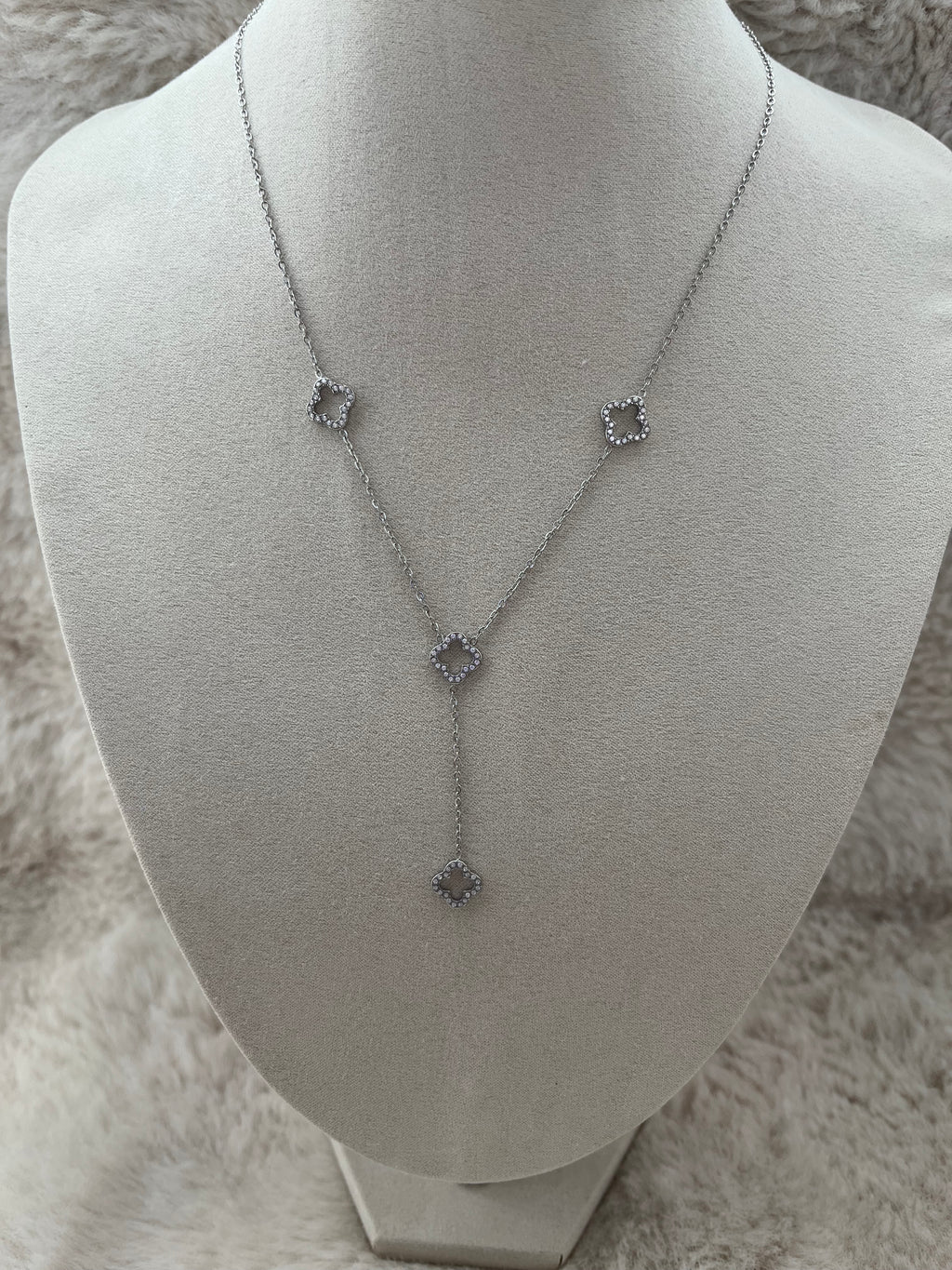 Collier Y CHANCE acier inoxydable argenté ou doré