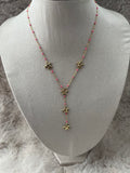 Collier Calista rose doré en acier inoxydable