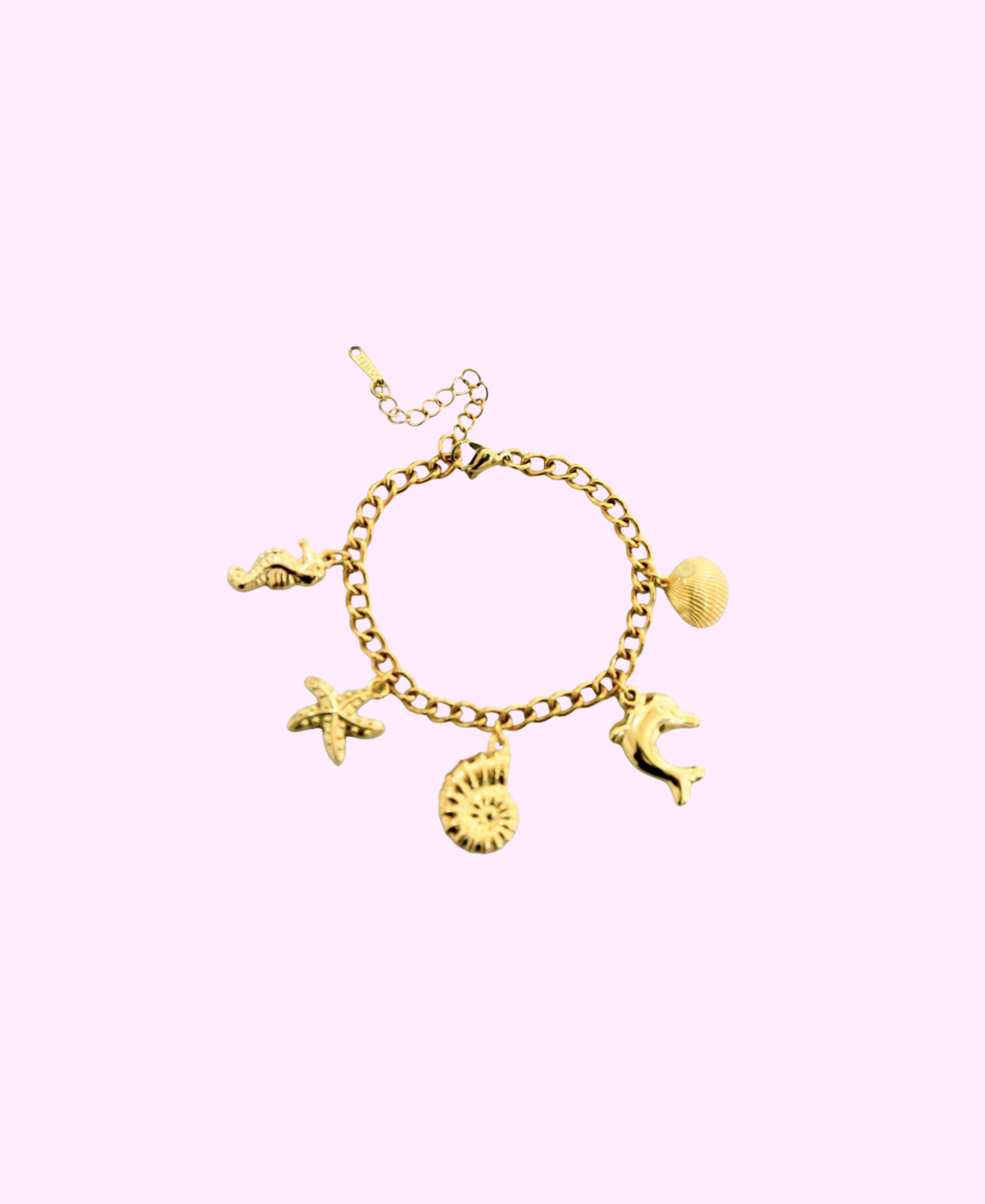 Bracelet Tahiti doré en acier inoxydable