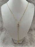Sautoir LYA STRASS acier inoxydable argenté ou doré