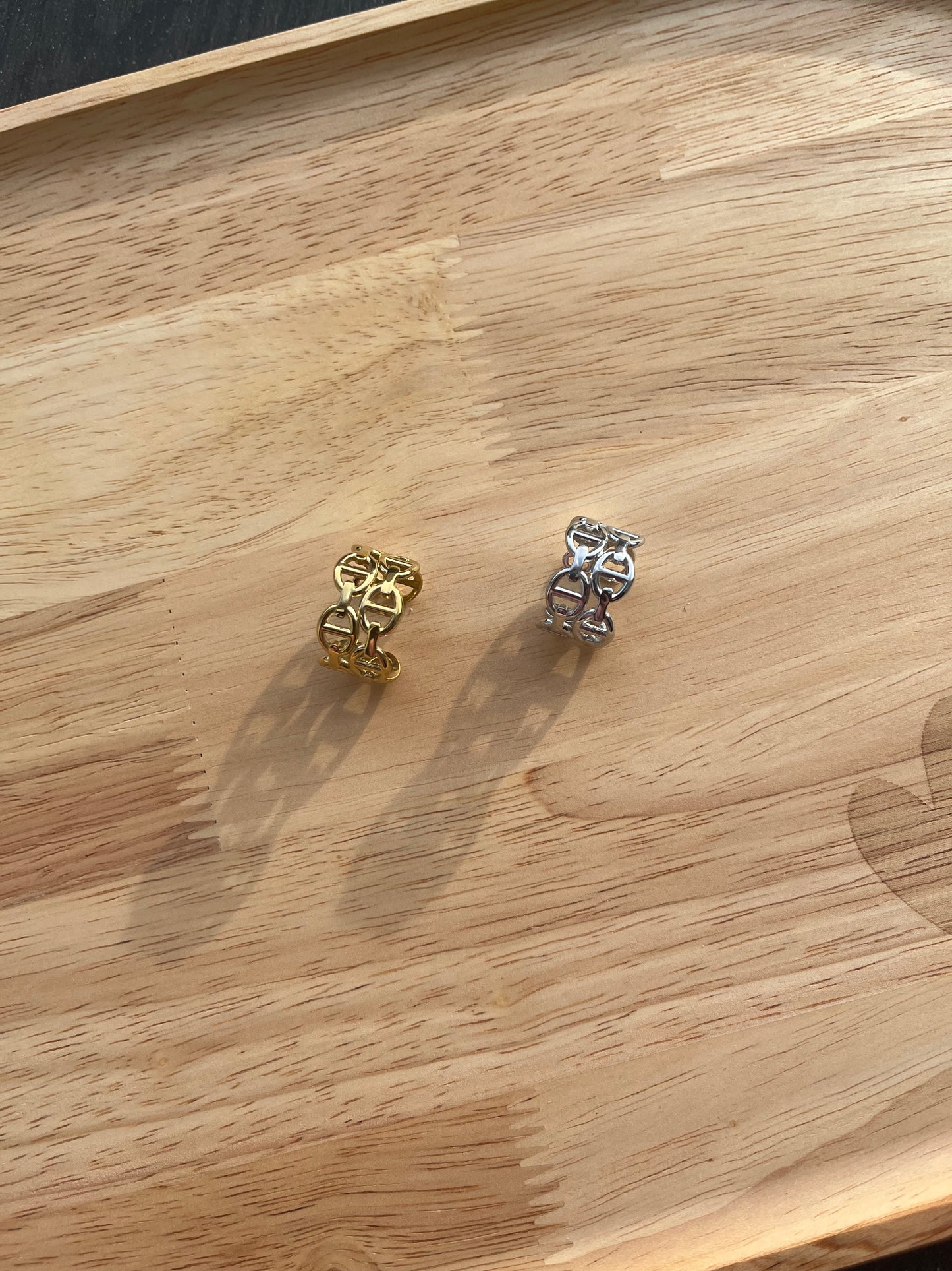 Bague dooble Elsa acier inoxydable argenté ou doré