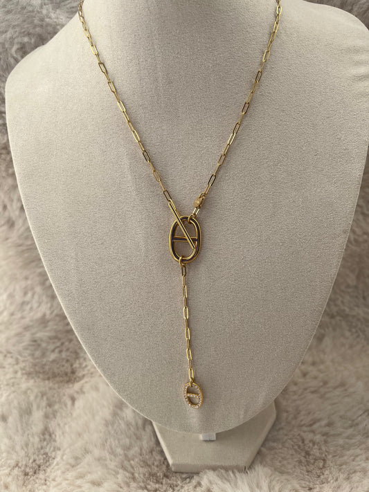 Collier Ilyana doré ou argenté acier inoxydable