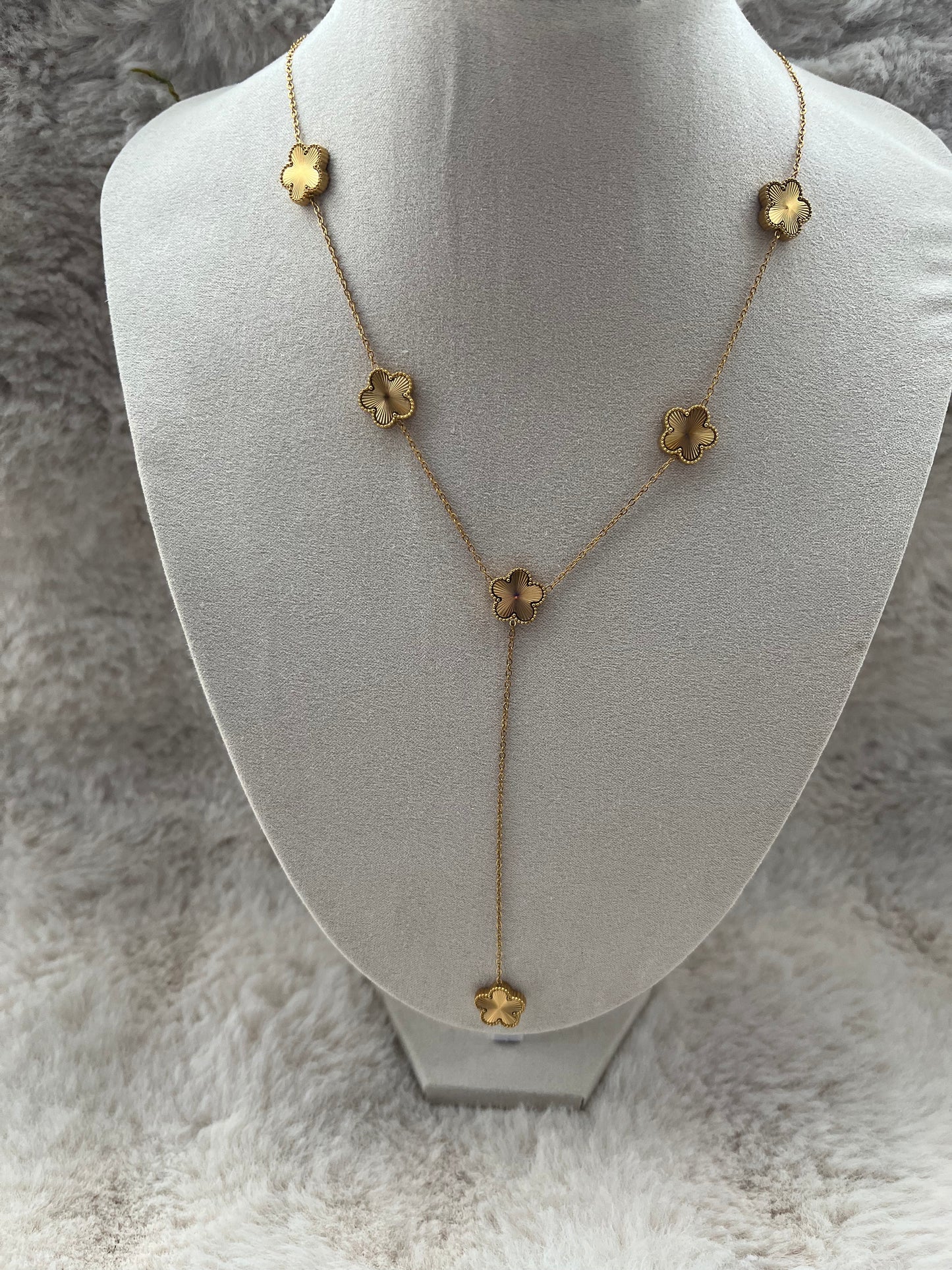 Collier Y KYM acier inoxydable argenté ou doré