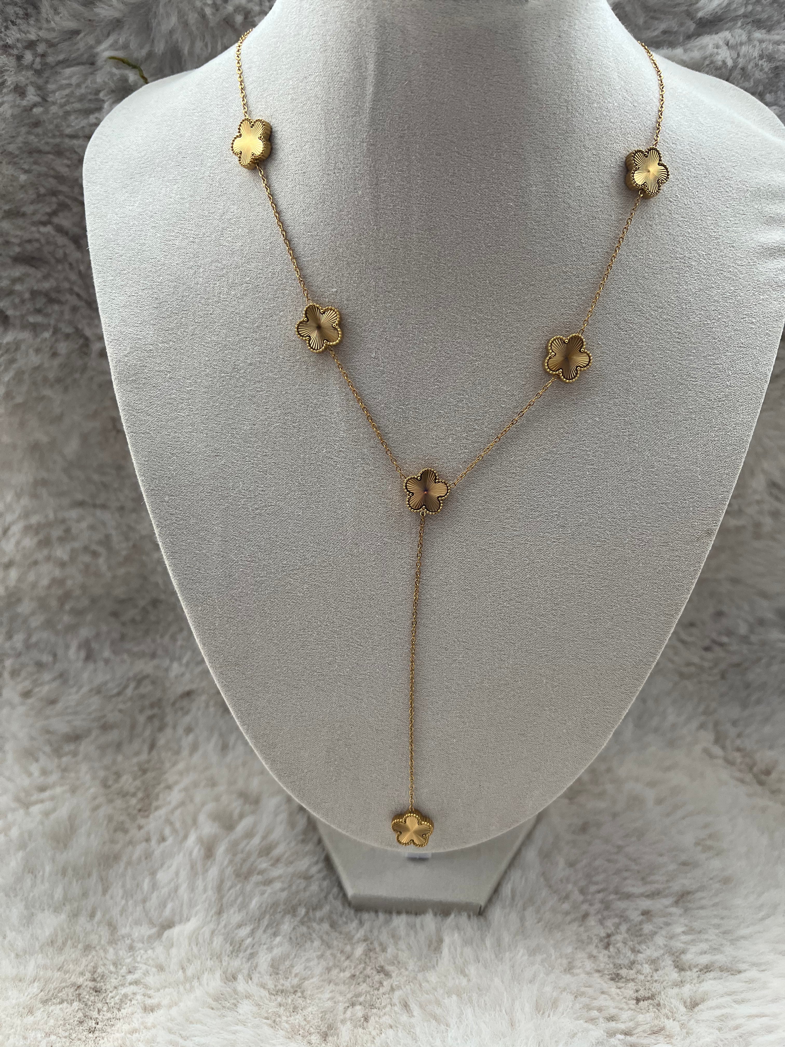 Collier Y KYM acier inoxydable argenté ou doré