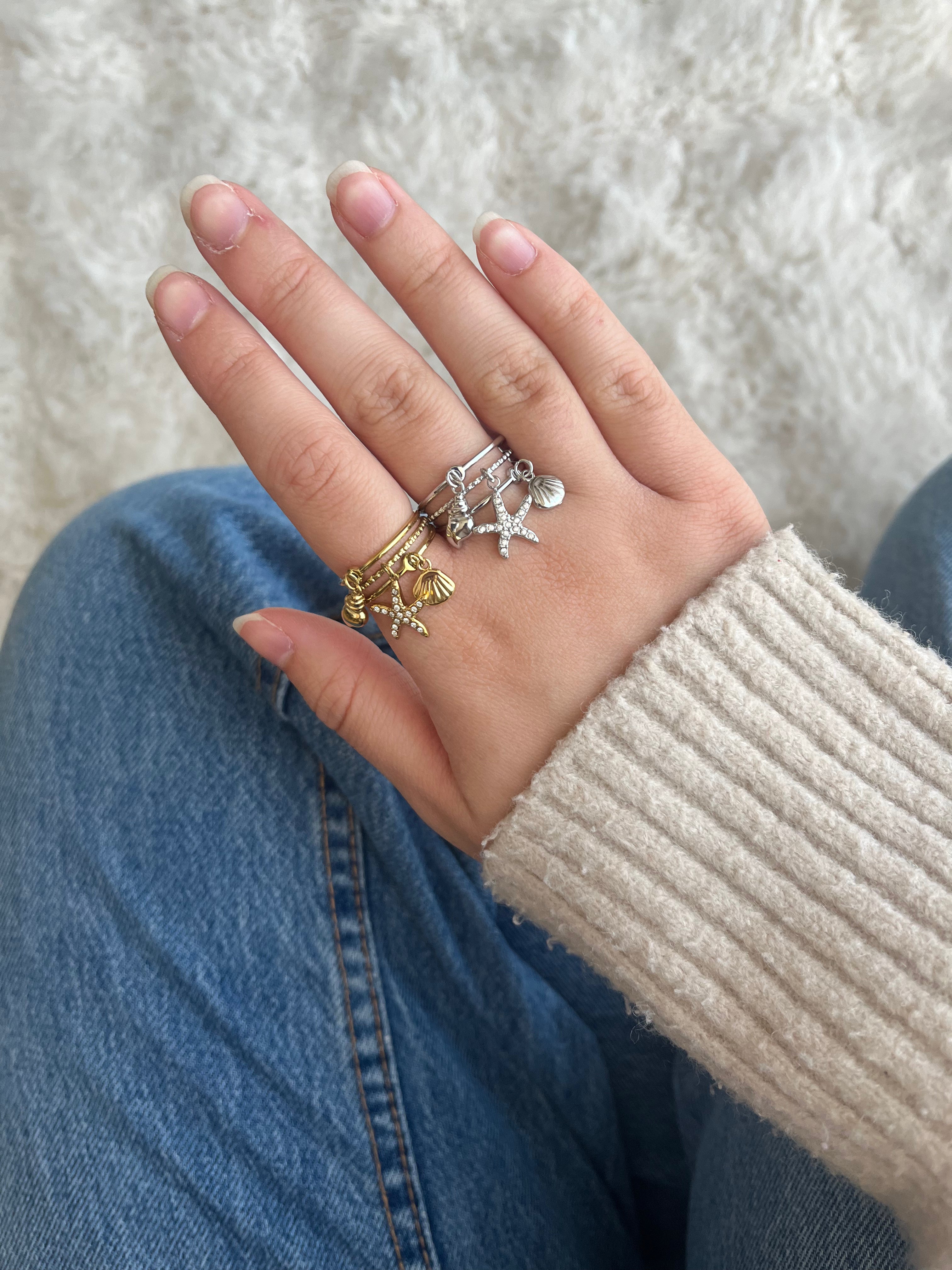 Bague Malia acier inoxydable argenté ou doré