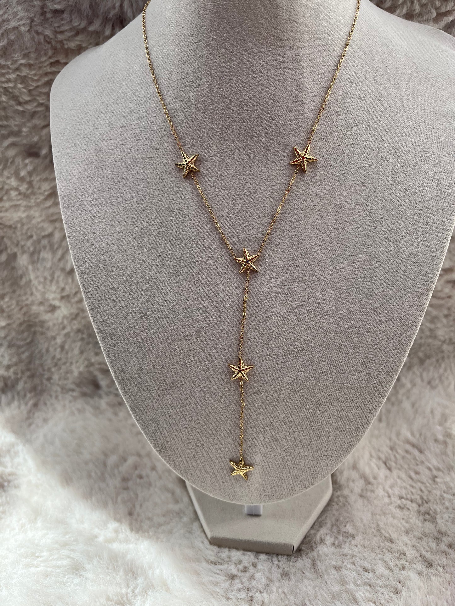 Collier Y AVIA acier inoxydable argenté ou doré