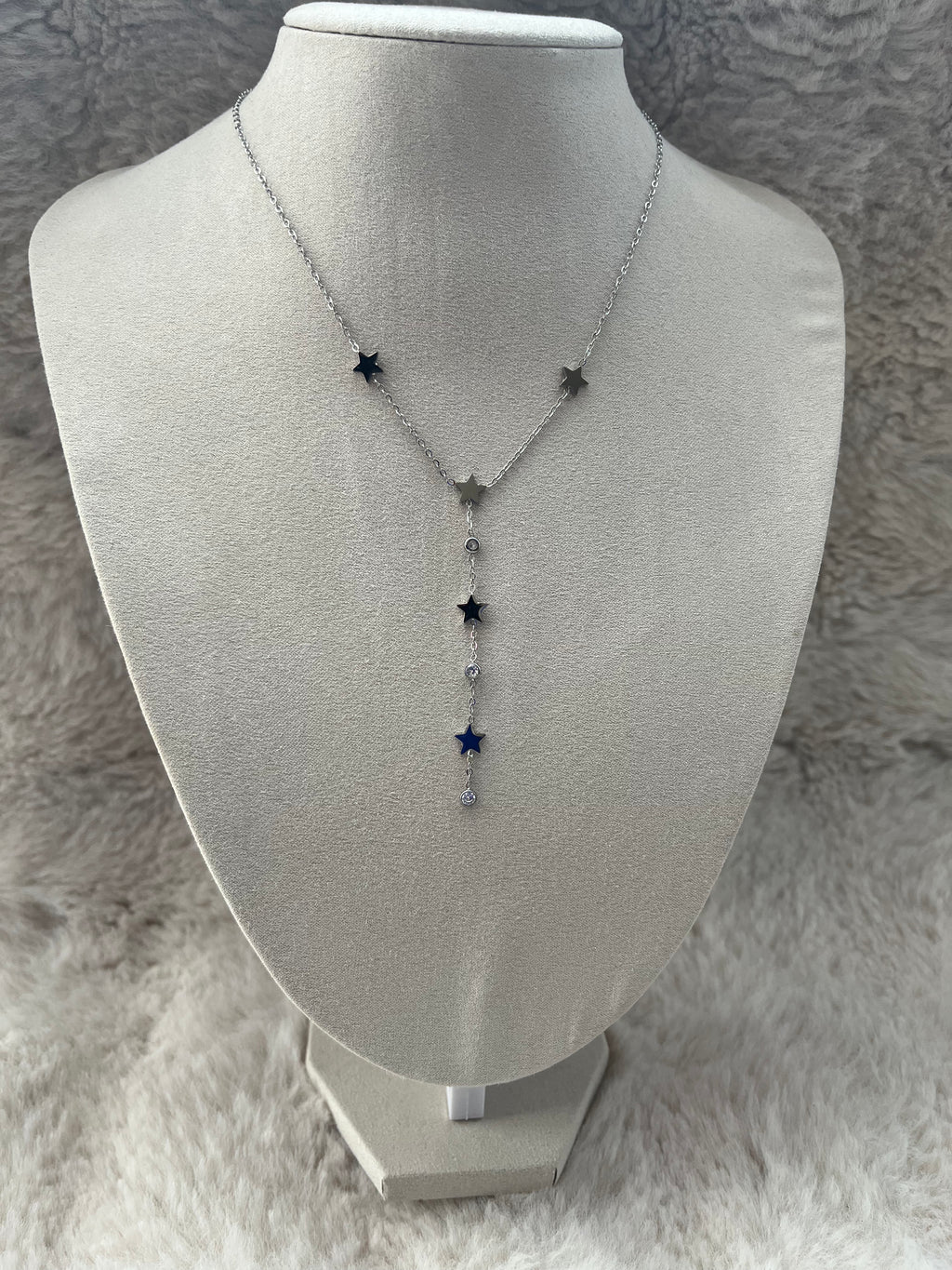 Collier Y ÉTOILE acier inoxydable