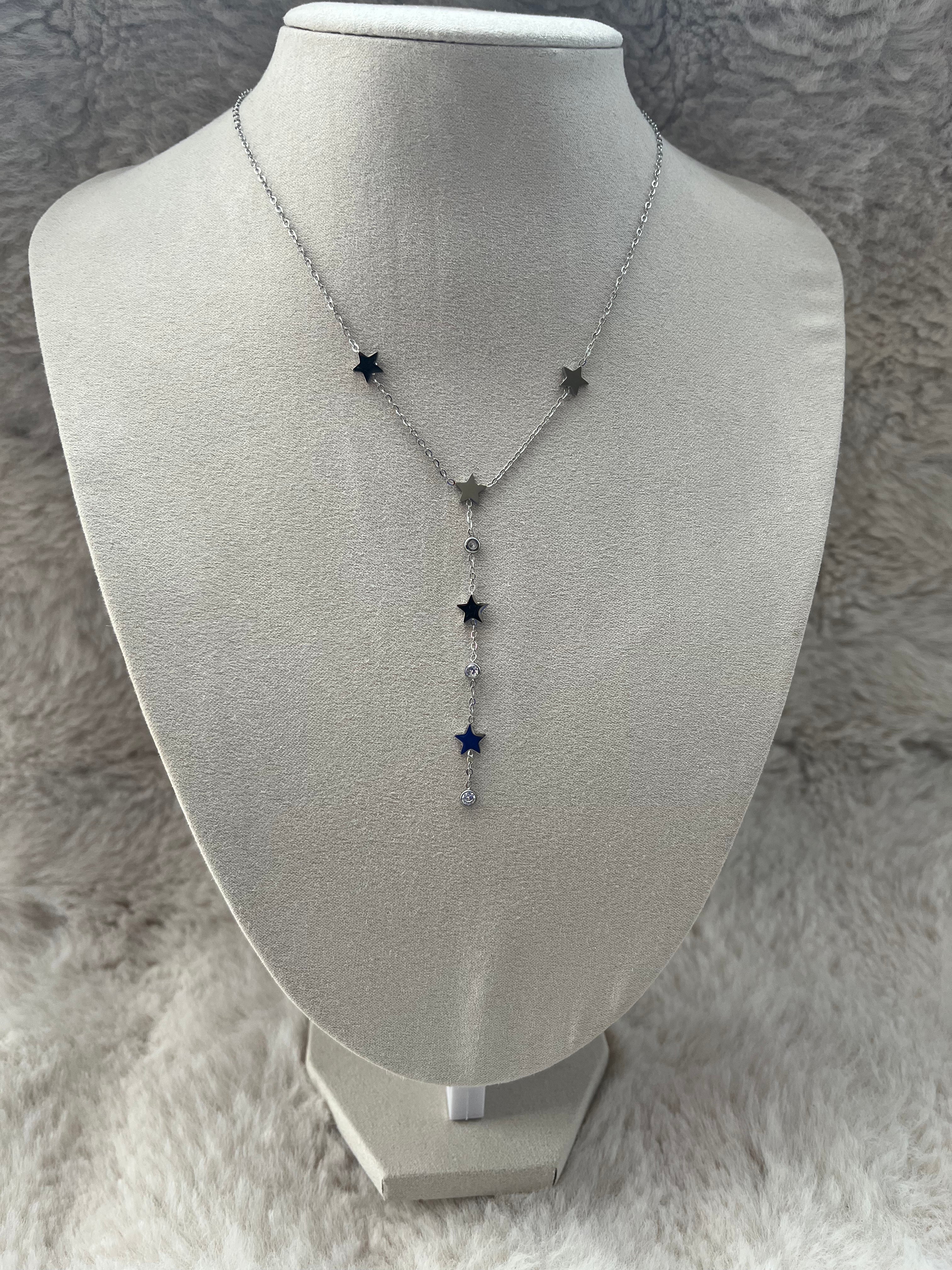 Collier Y ÉTOILE acier inoxydable