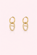 Boucles d’oreilles Elsa strass acier inoxydable argenté ou doré