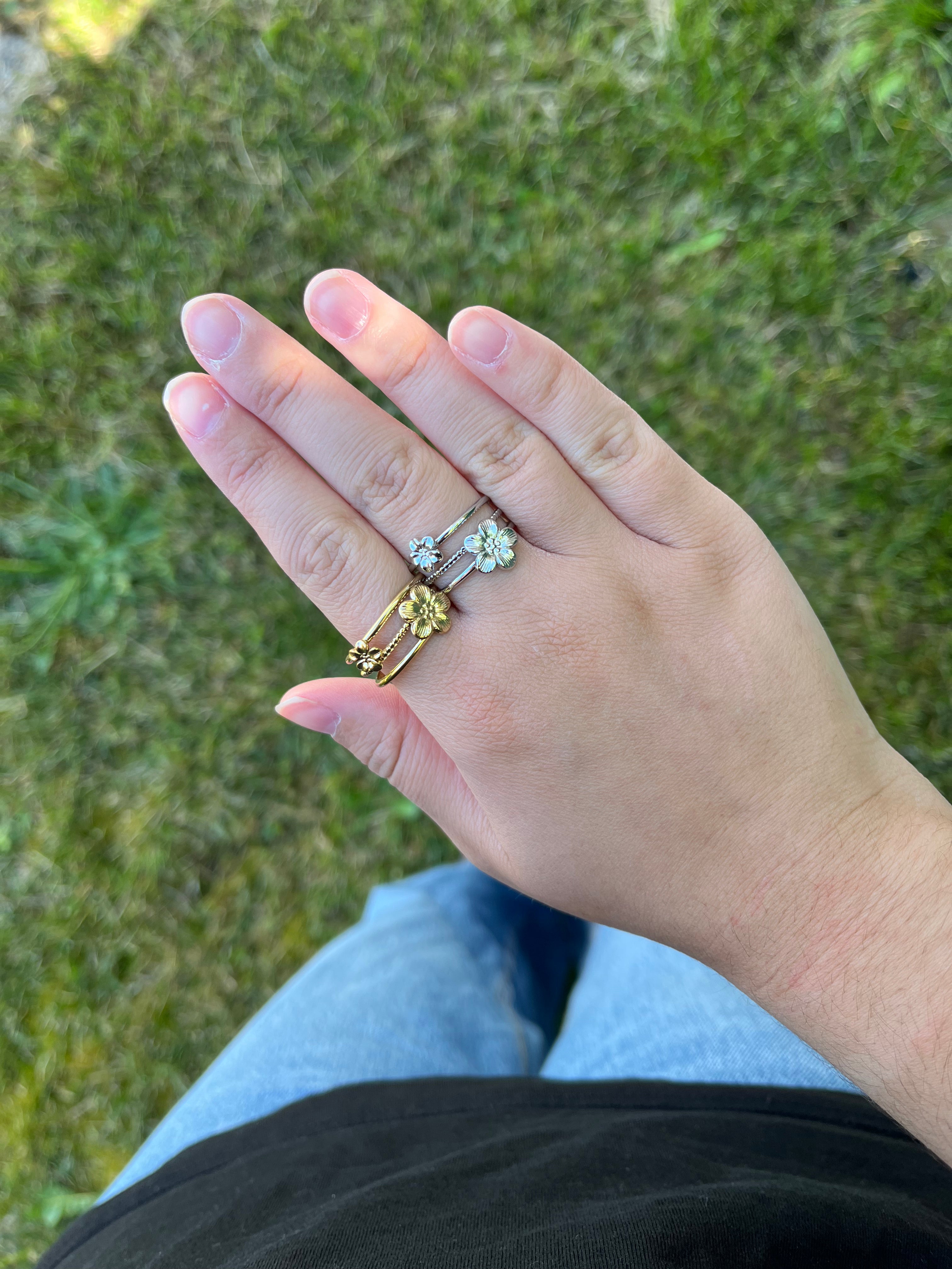 Bague CAMILLE acier inoxydable argenté ou doré