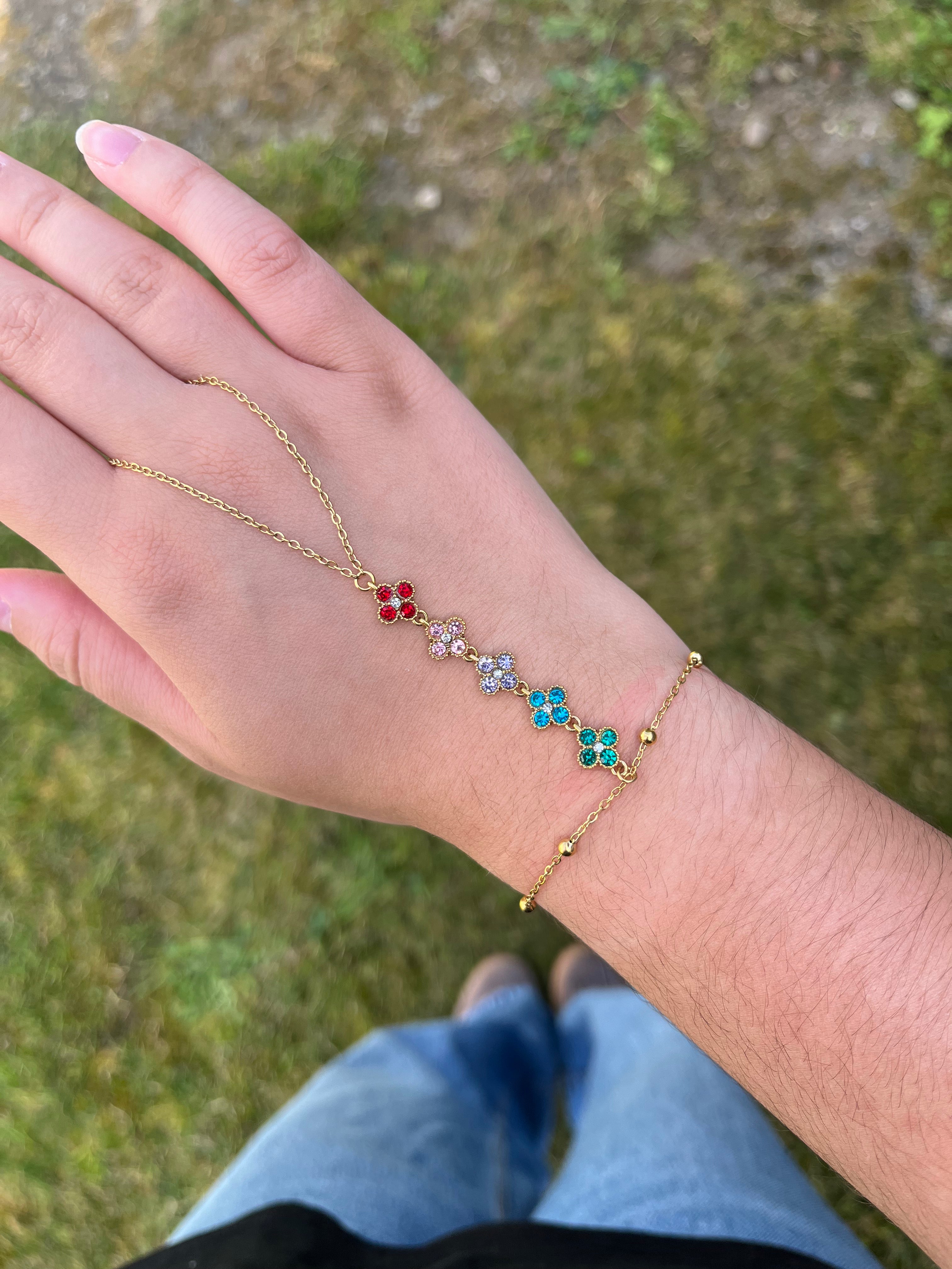 Chaîne de main irrésistible MULTICOLORE acier inoxydable