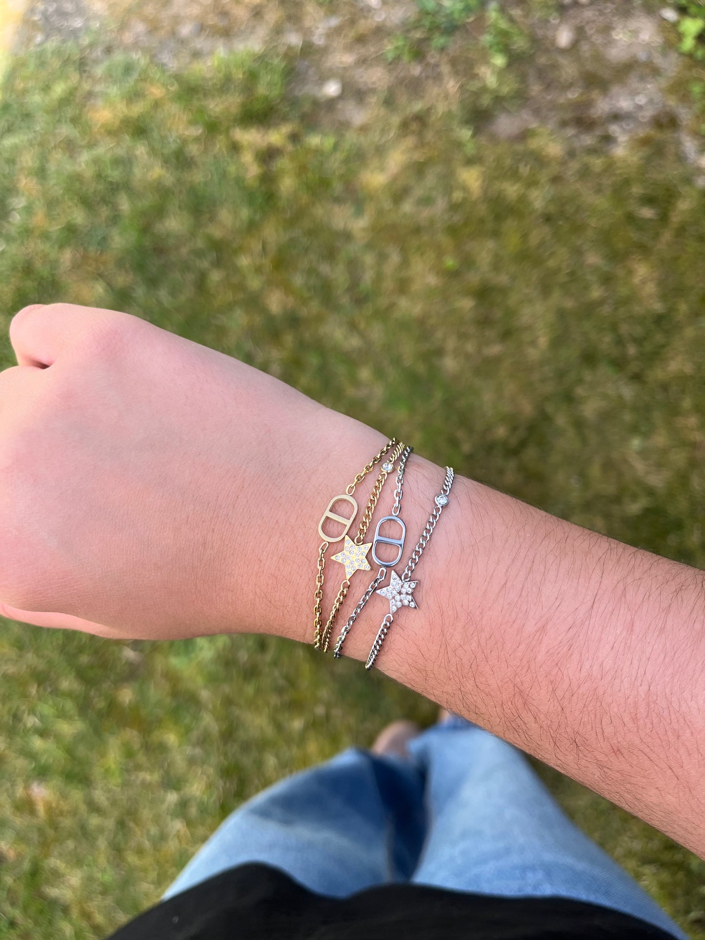 Bracelet ALICIA acier inoxydable argenté ou doré