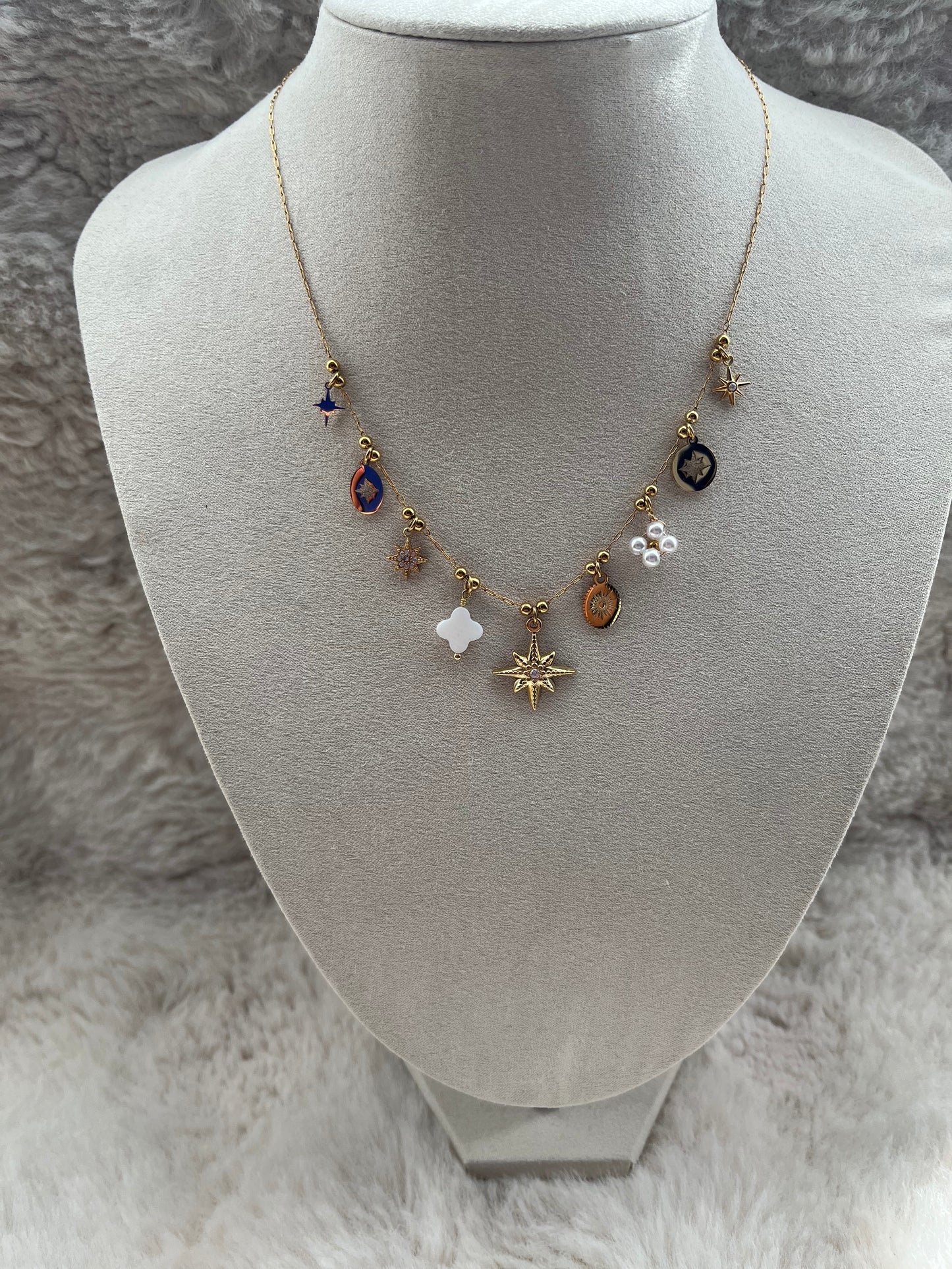 Collier Ciara acier inoxydable dore