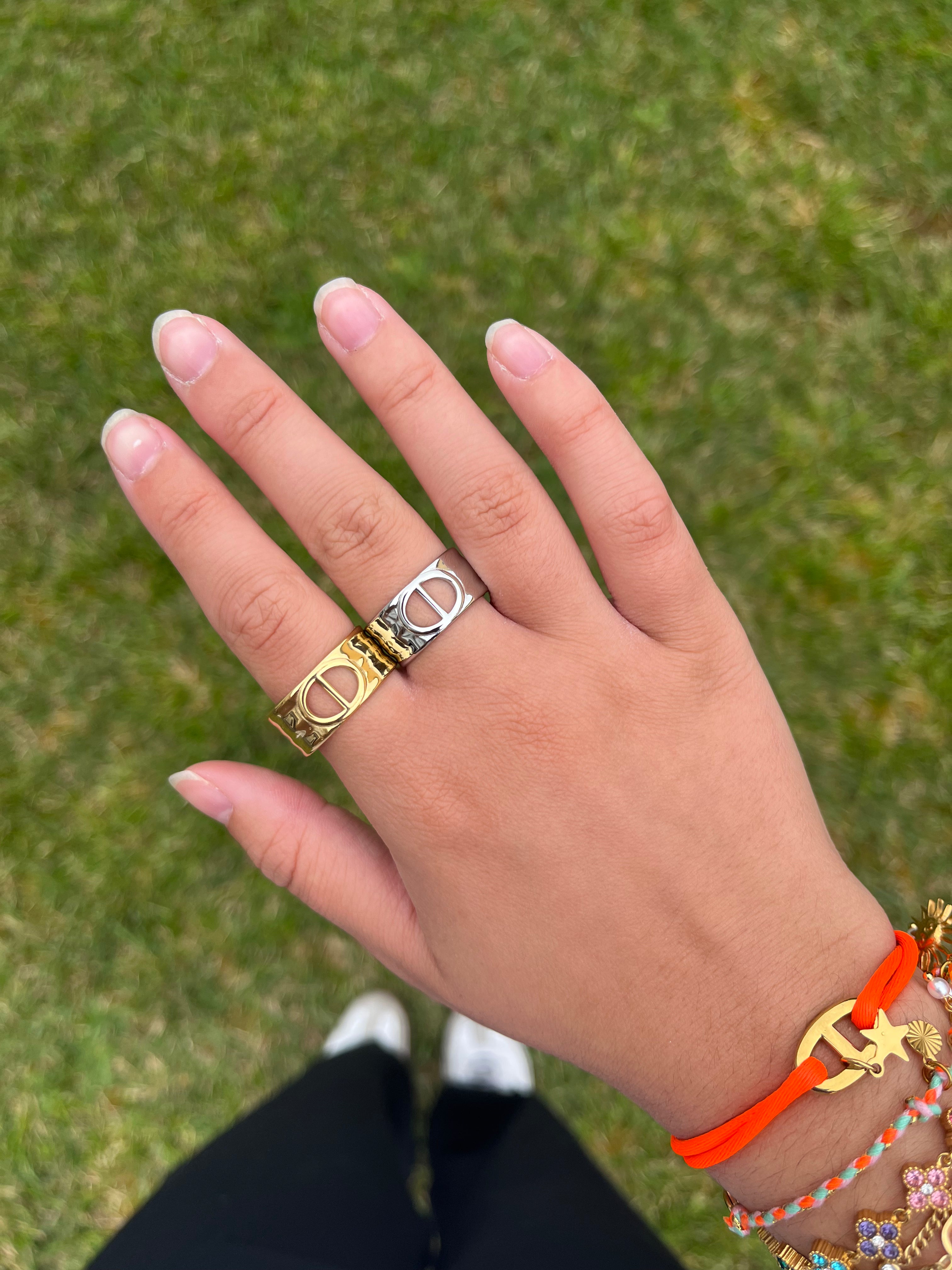 Bague Loria acier inoxydable argenté ou doré