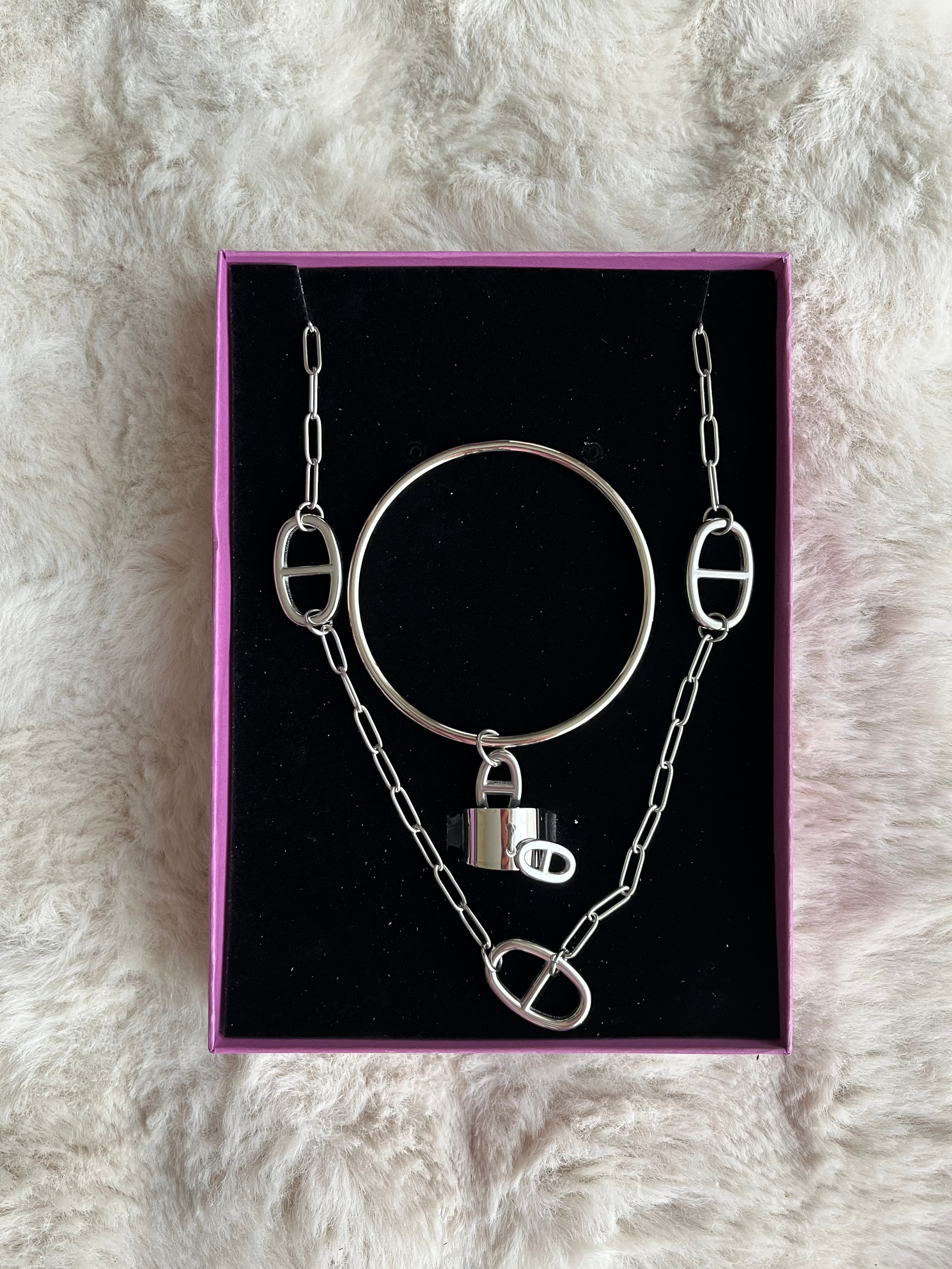 Coffret JADE acier inoxydable argenté ou doré