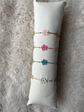 Bracelet ROSY acier inoxydable ( bleu, rose fluo. blanc, rose pâle )