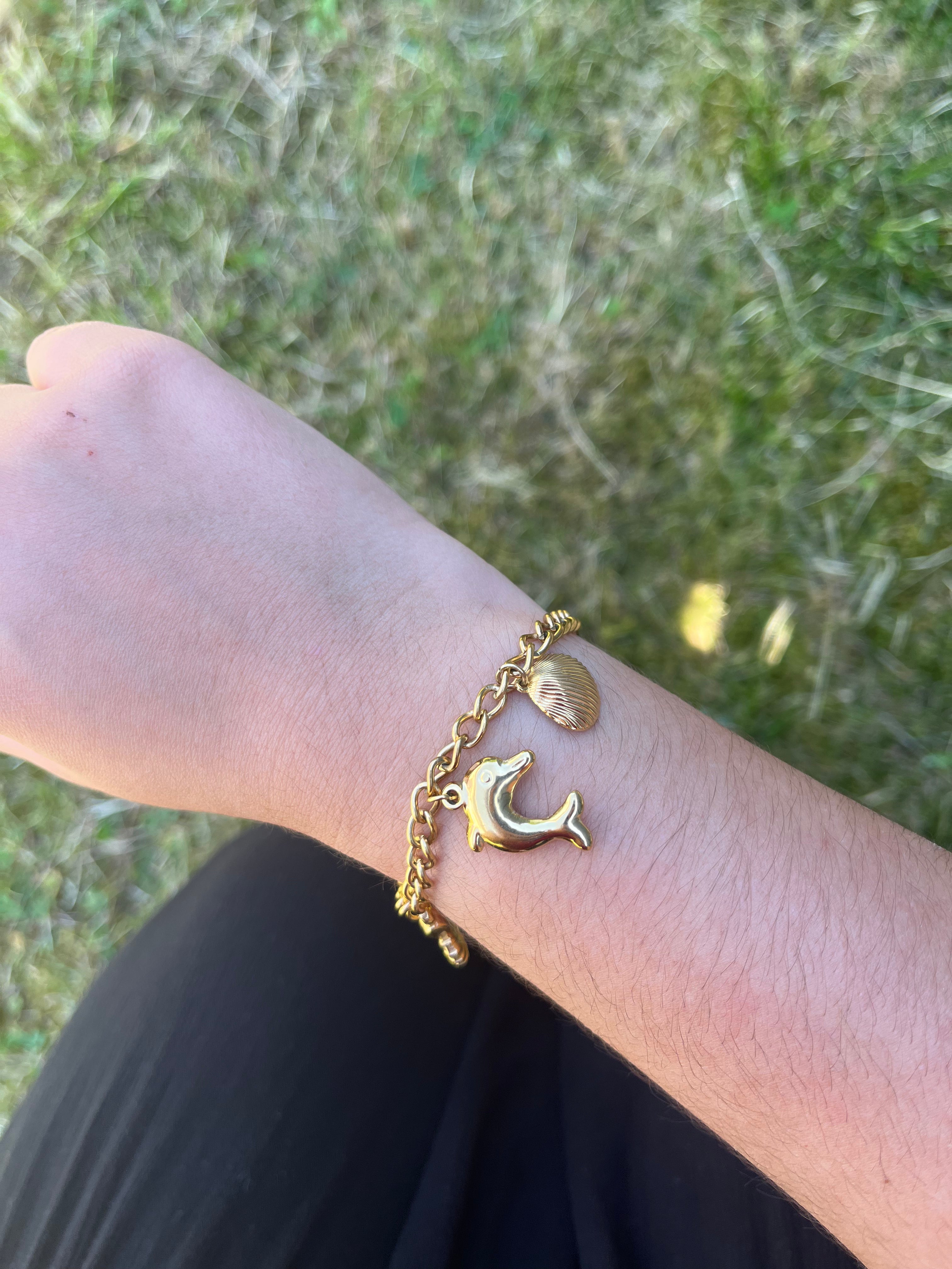 Bracelet Tahiti doré en acier inoxydable