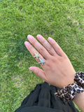 Bague LIBELIA argenté ou doré en acier inoxydable