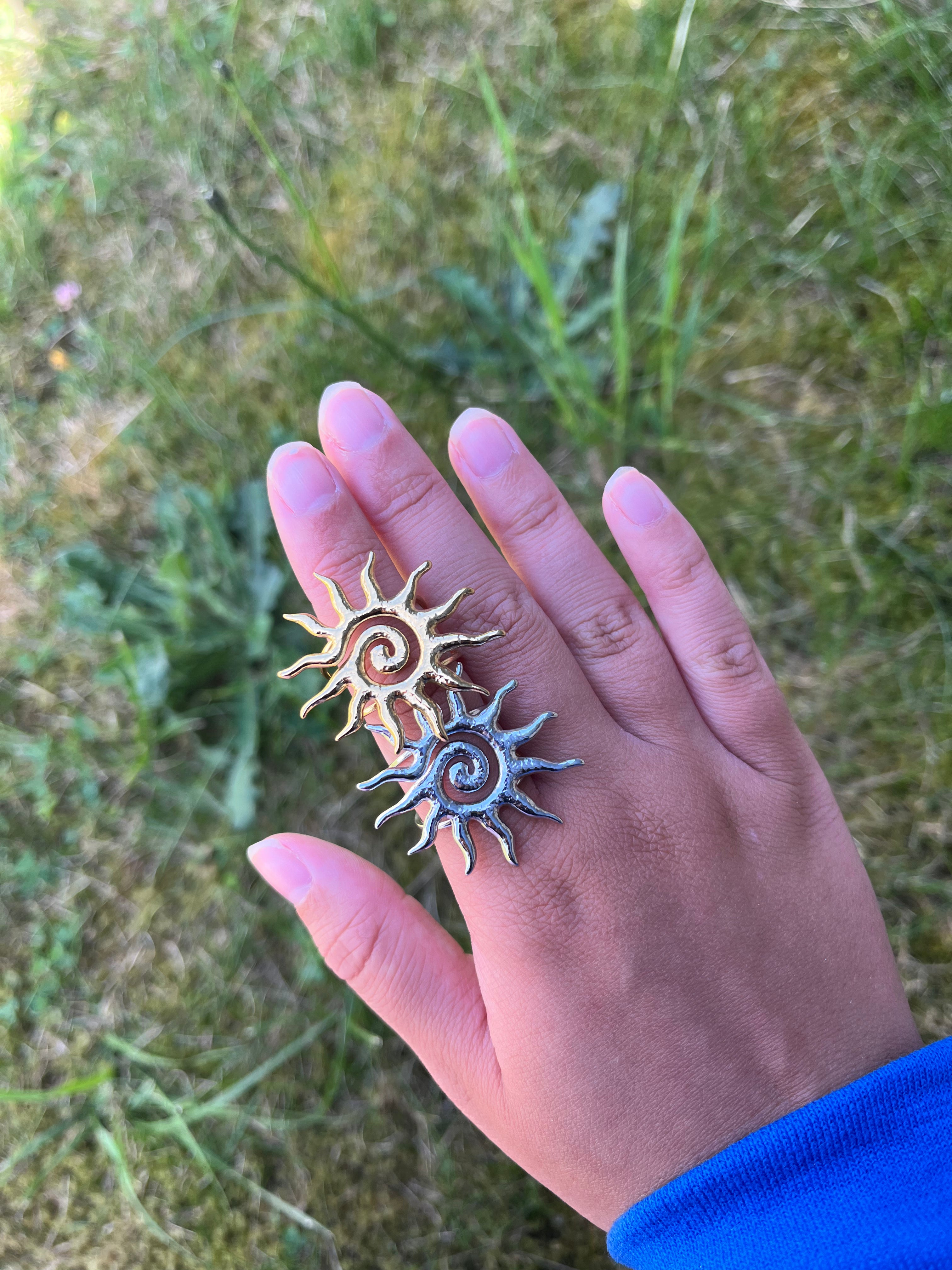 Bague SURYANA acier inoxydable argenté ou doré