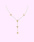 Collier Calista vert doré en acier inoxydable