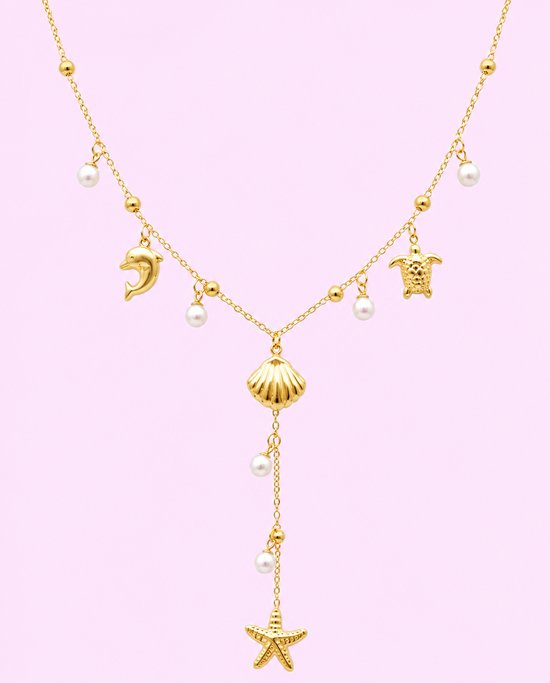 Collier VAHINA doré acier inoxydable