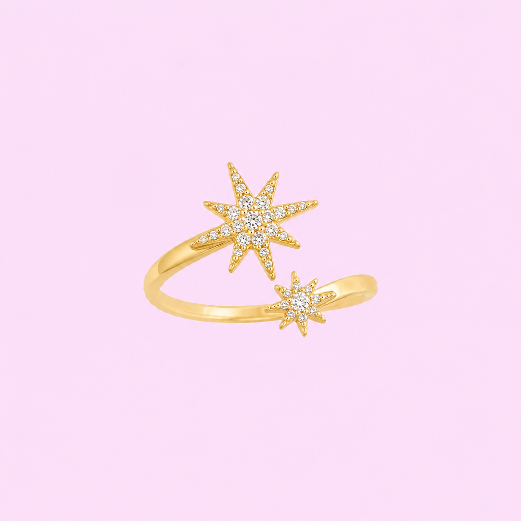 Bague Léonie en acier inoxydable argenté ou doré