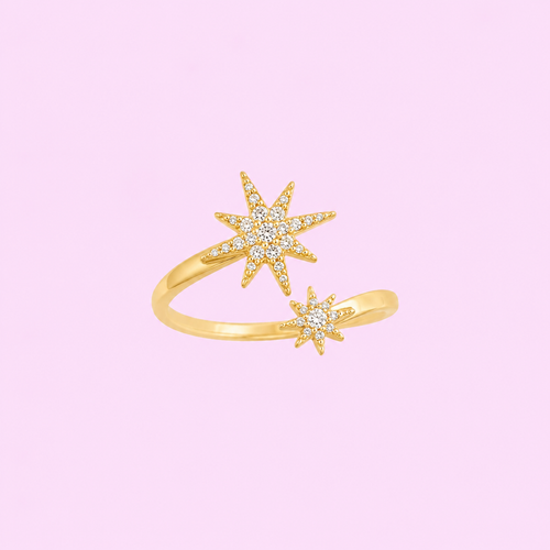 Bague Léonie en acier inoxydable argenté ou doré
