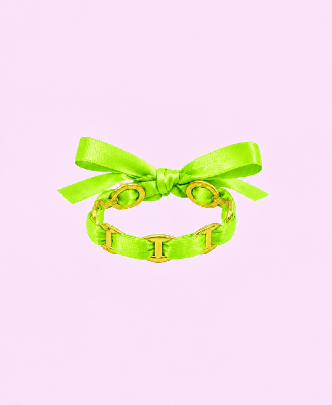 Jonc Elsa vert fluo acier inoxydable