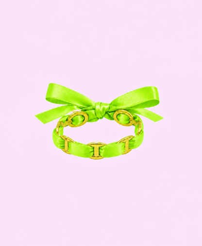 Jonc Elsa vert fluo acier inoxydable