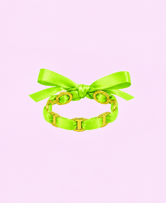 Jonc Elsa vert fluo acier inoxydable