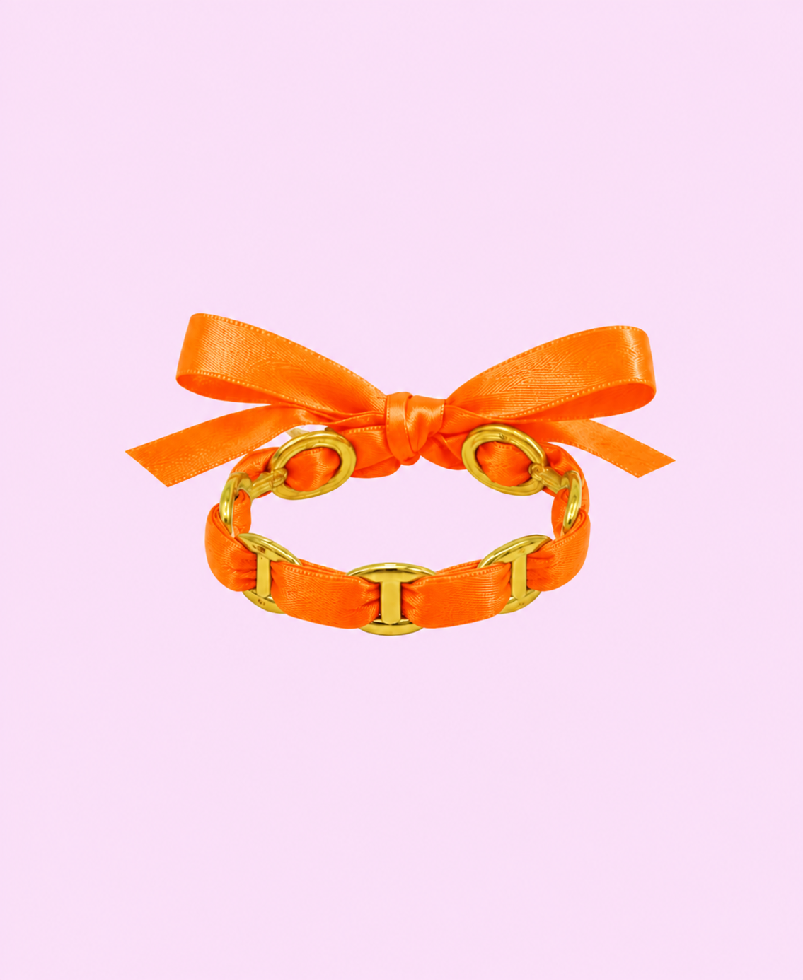 Jonc Elsa orange fluo acier inoxydable