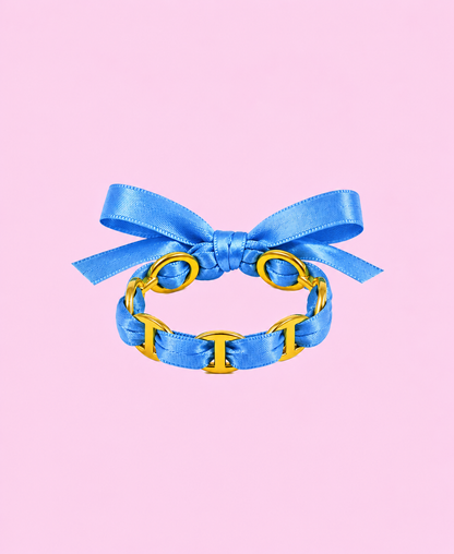 Jonc Elsa bleu roi acier inoxydable