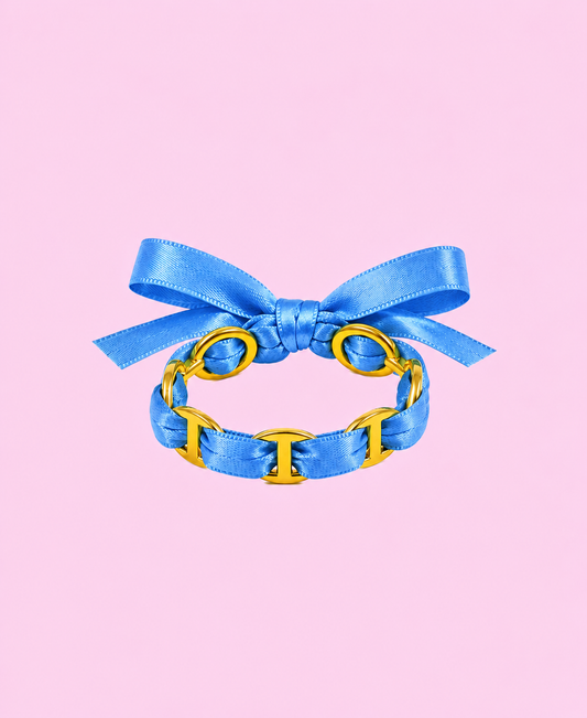 Jonc Elsa bleu roi acier inoxydable