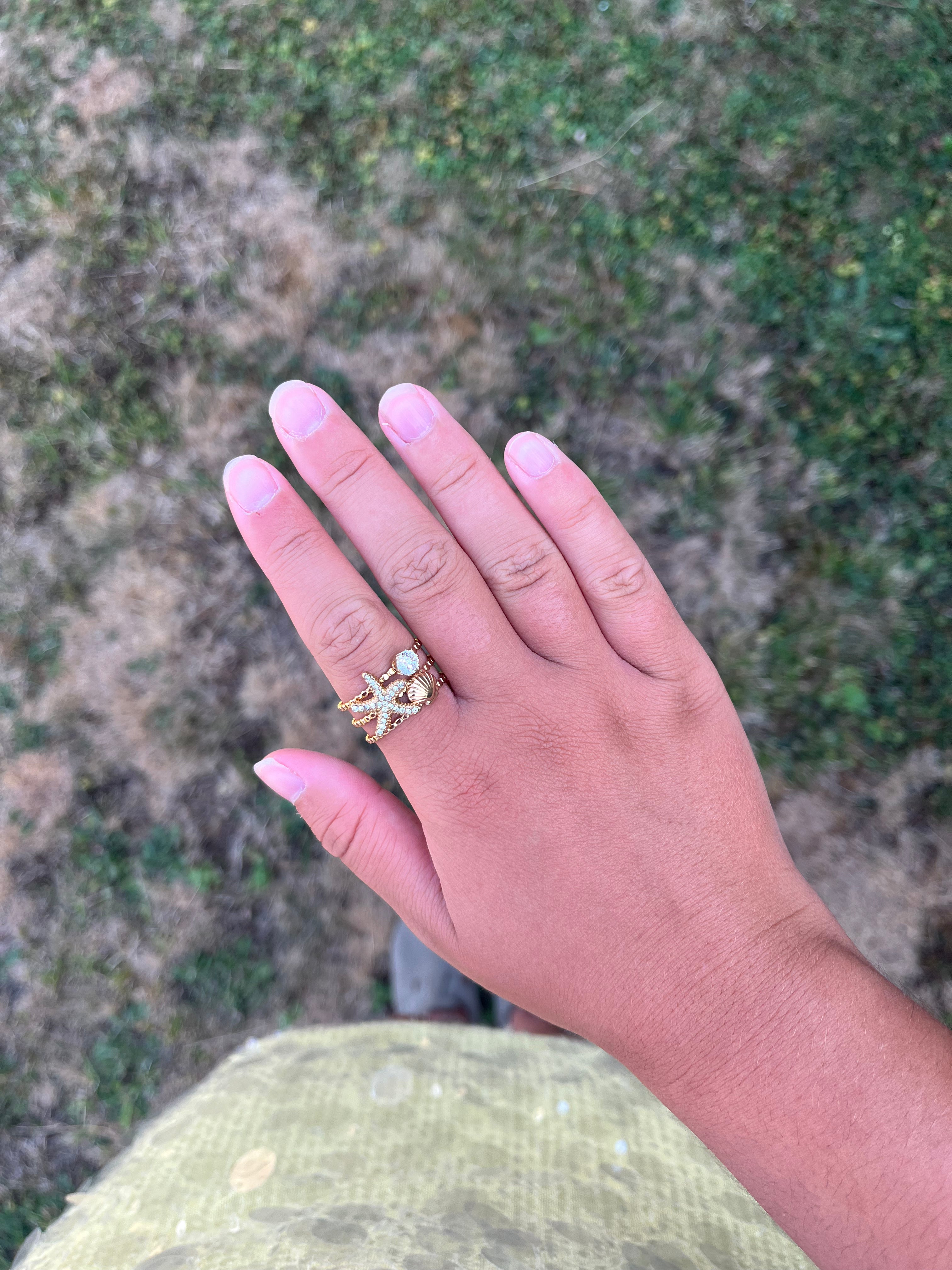 Bague NIBELIA acier inoxydable doré