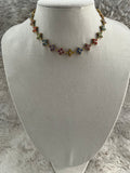 Collier mini irrésistible multicolore acier inoxydable doré