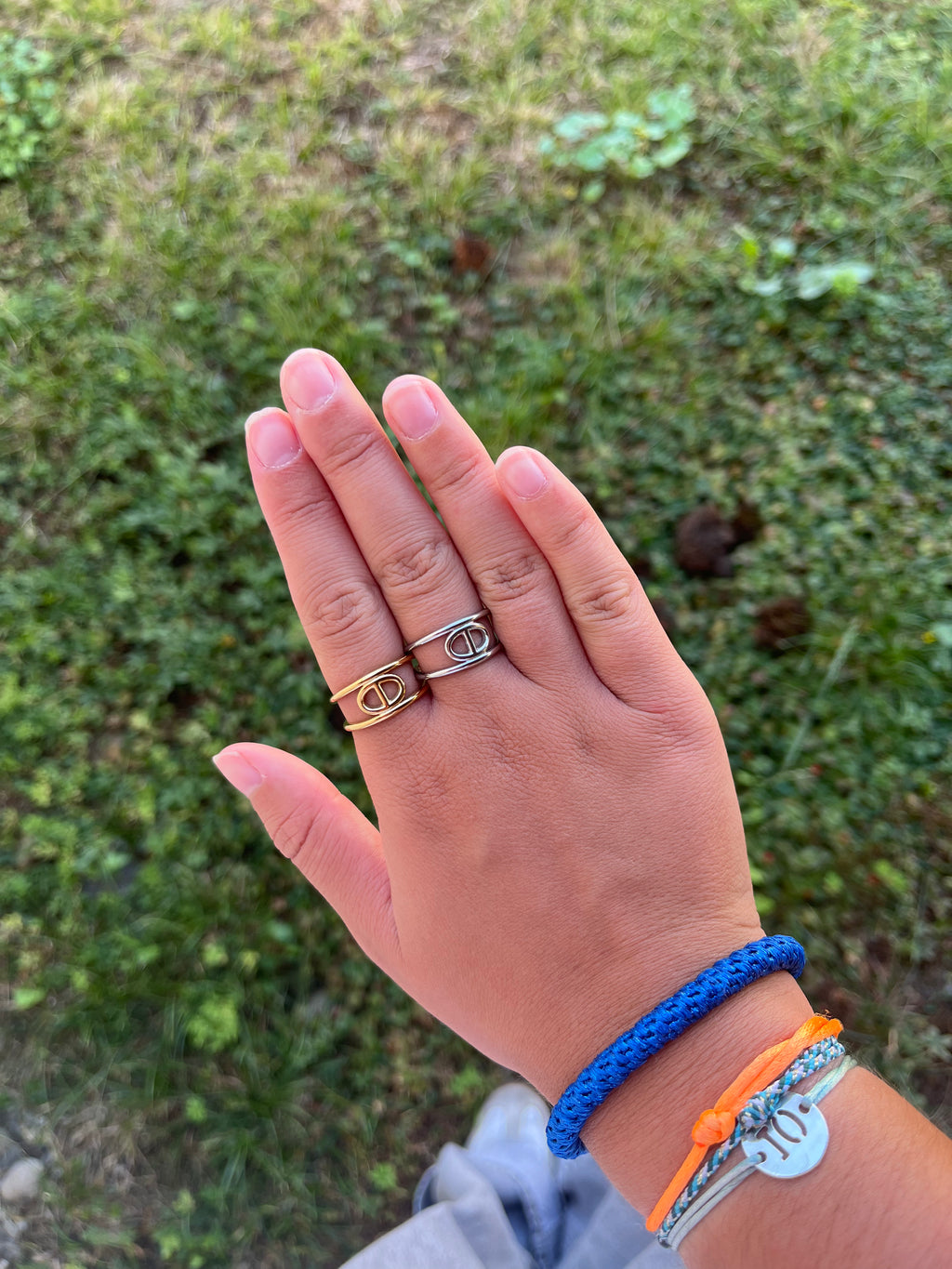 Bague Catalina acier inoxydable argenté/ doré