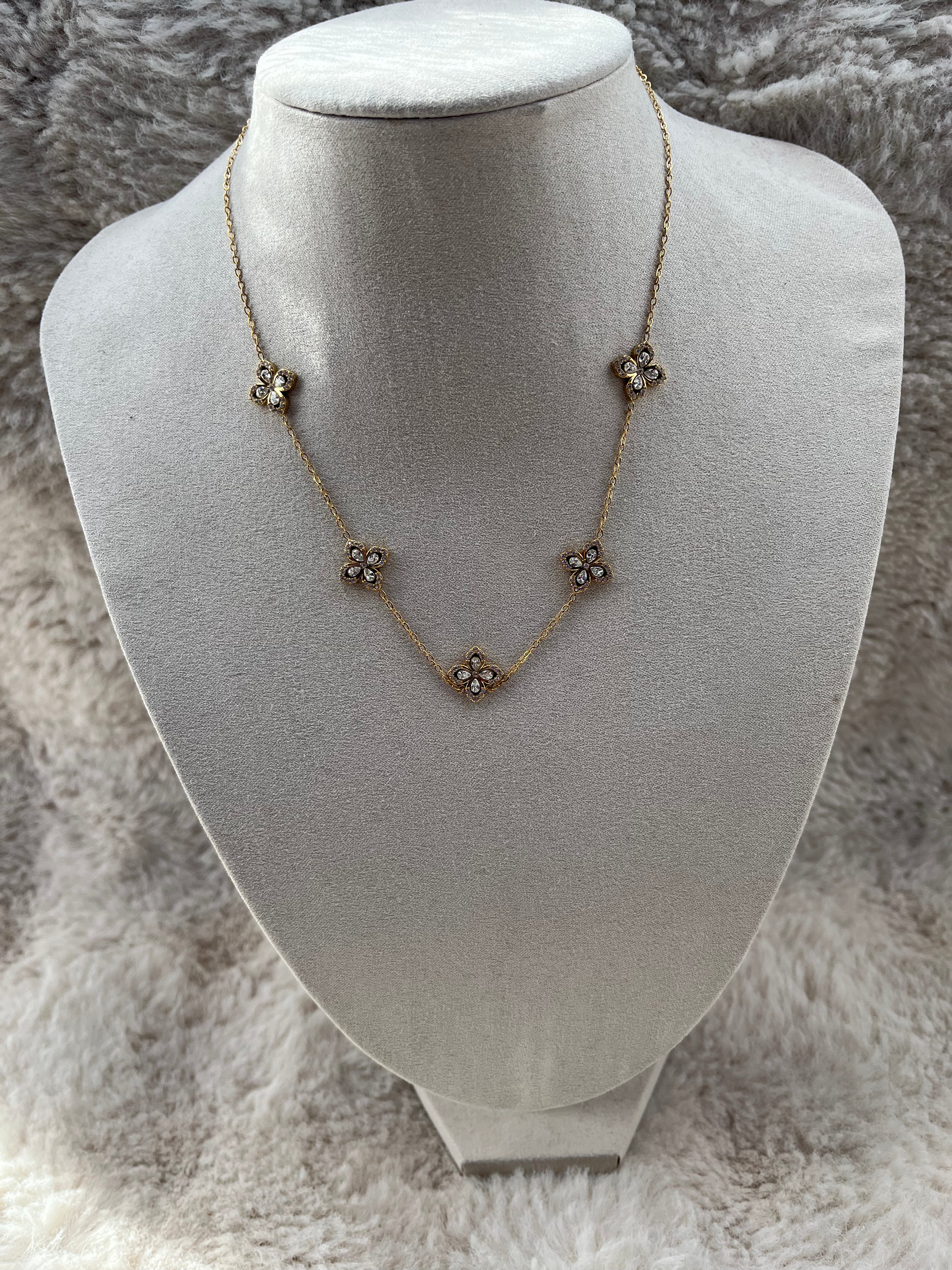 Collier ras de cou MINA acier inoxydable doré