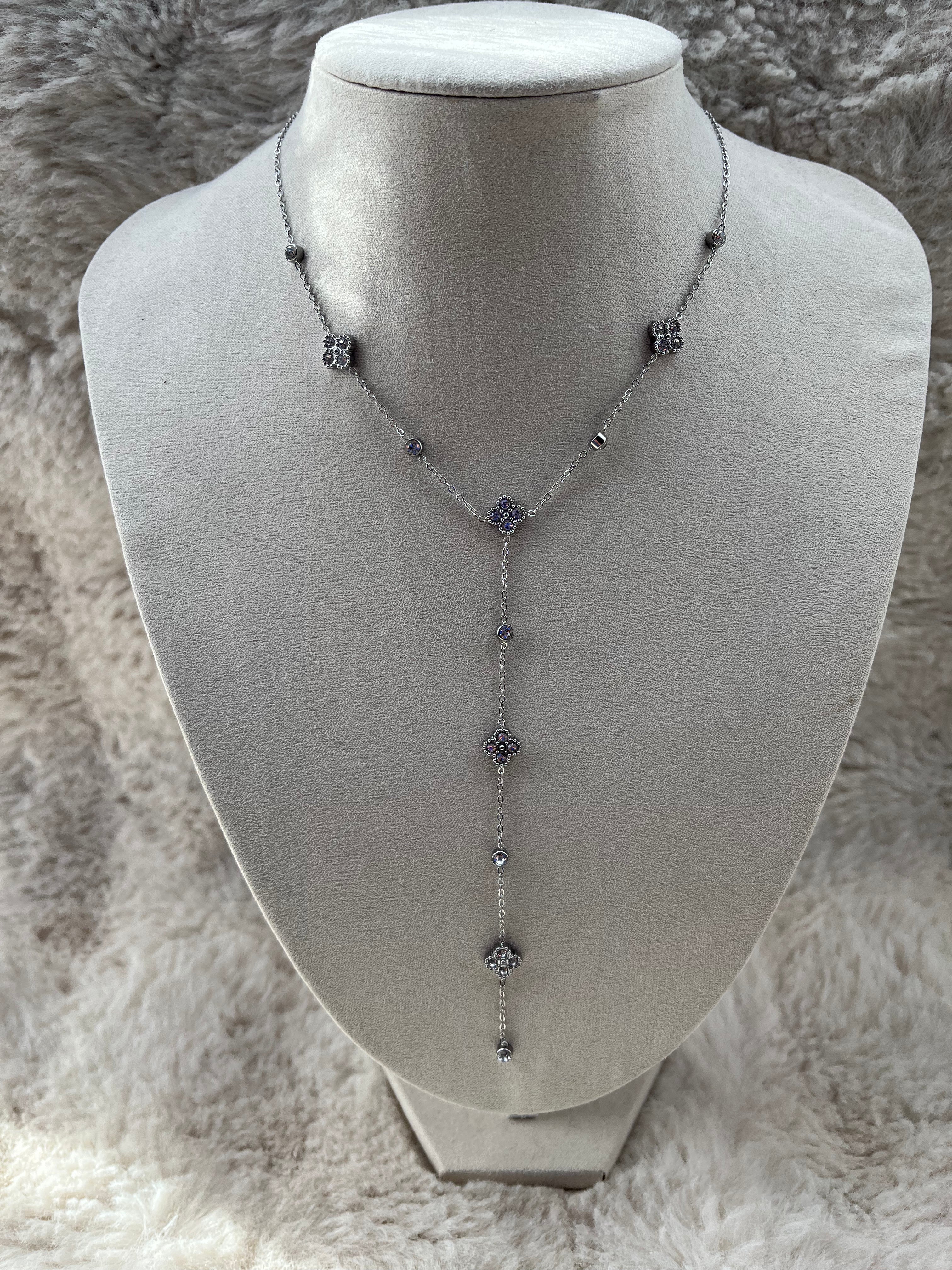 Collier Y CALIE acier inoxydable doré/ argenté